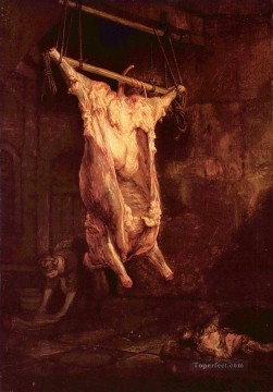 レンブラント・ファン・レイン Painting - 牛の死骸 2 レンブラント